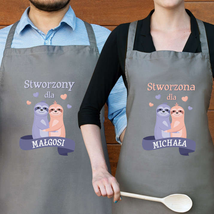 Stworzeni dla siebie - Zestaw dwóch fartuchów kuchennych